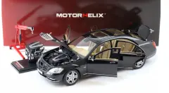 1:18 Mercedes-Benz S Class S600L W221 Obsidian Black - Motorhelix