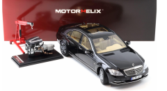 1:18 Mercedes-Benz S Class S600L W221 Obsidian Black - Motorhelix