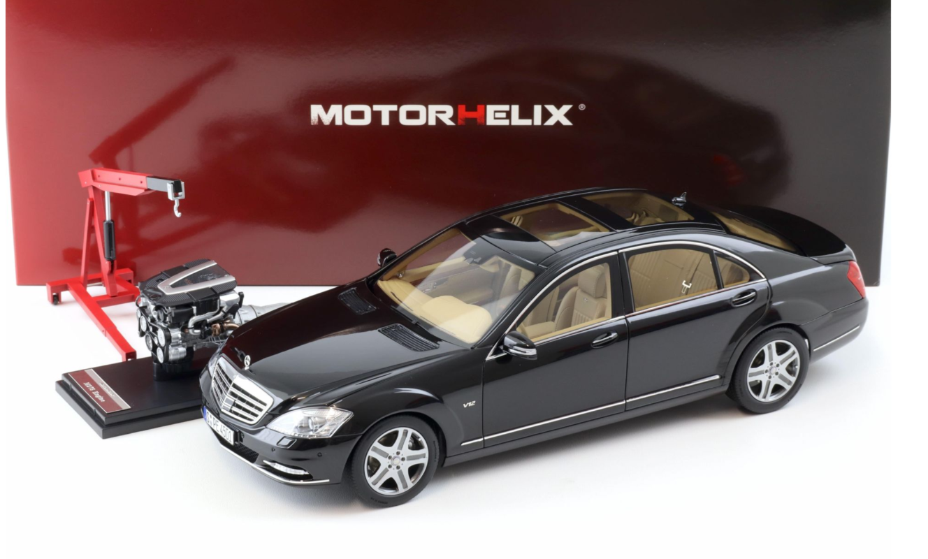 1:18 Mercedes-Benz S Class S600L W221 Obsidian Black - Motorhelix