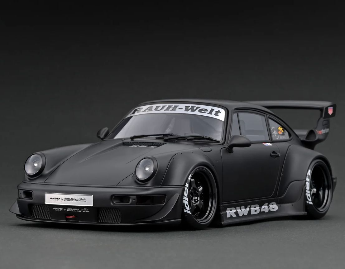 1:18 Porsche 911 RWB 964 Matte Black IG2463 - Ignition Model