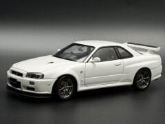 1:18 Nissan Skyline GT-R R34 V Spec II Upgraded White - Autoart