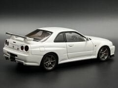 1:18 Nissan Skyline GT-R R34 V Spec II Upgraded White - Autoart