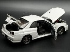 1:18 Nissan Skyline GT-R R34 V Spec II Upgraded White - Autoart