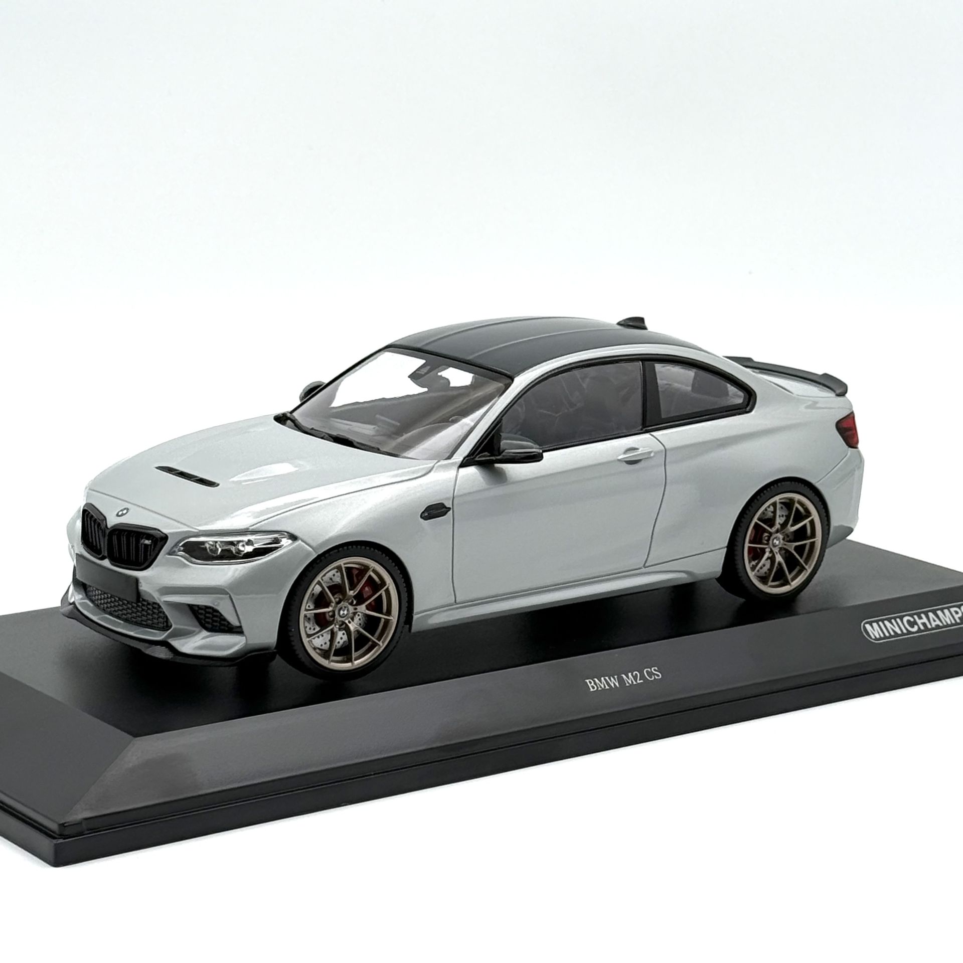 1:18 BMW M2 CS 2020 Silver with Gold Wheels - Minichamps