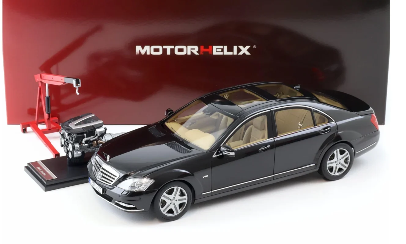 1:18 Mercedes-Benz S Class S600L W221 Obsidian Black - Motorhelix