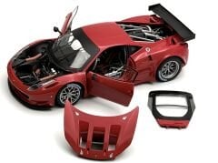 1:18 Ferrari 458 Italia GT2 Rossa Corsa 2011 - Hot Wheels Elite