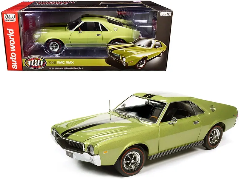 1:18 AMC AMX Hardtop Light Green Met 1968 - Auto World