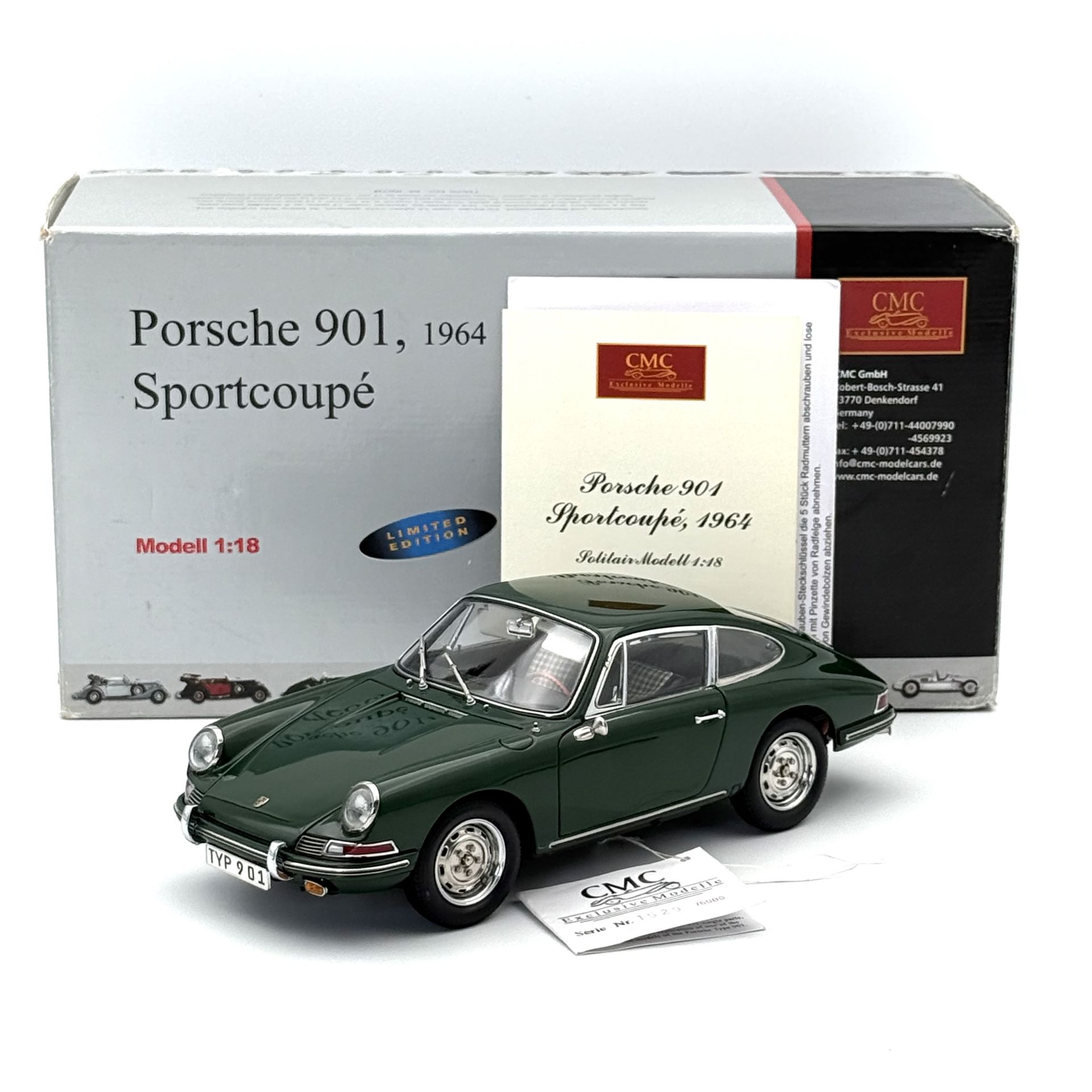 1:18 Porsche 901 Sportcoupe Irish Green 1964 - CMC