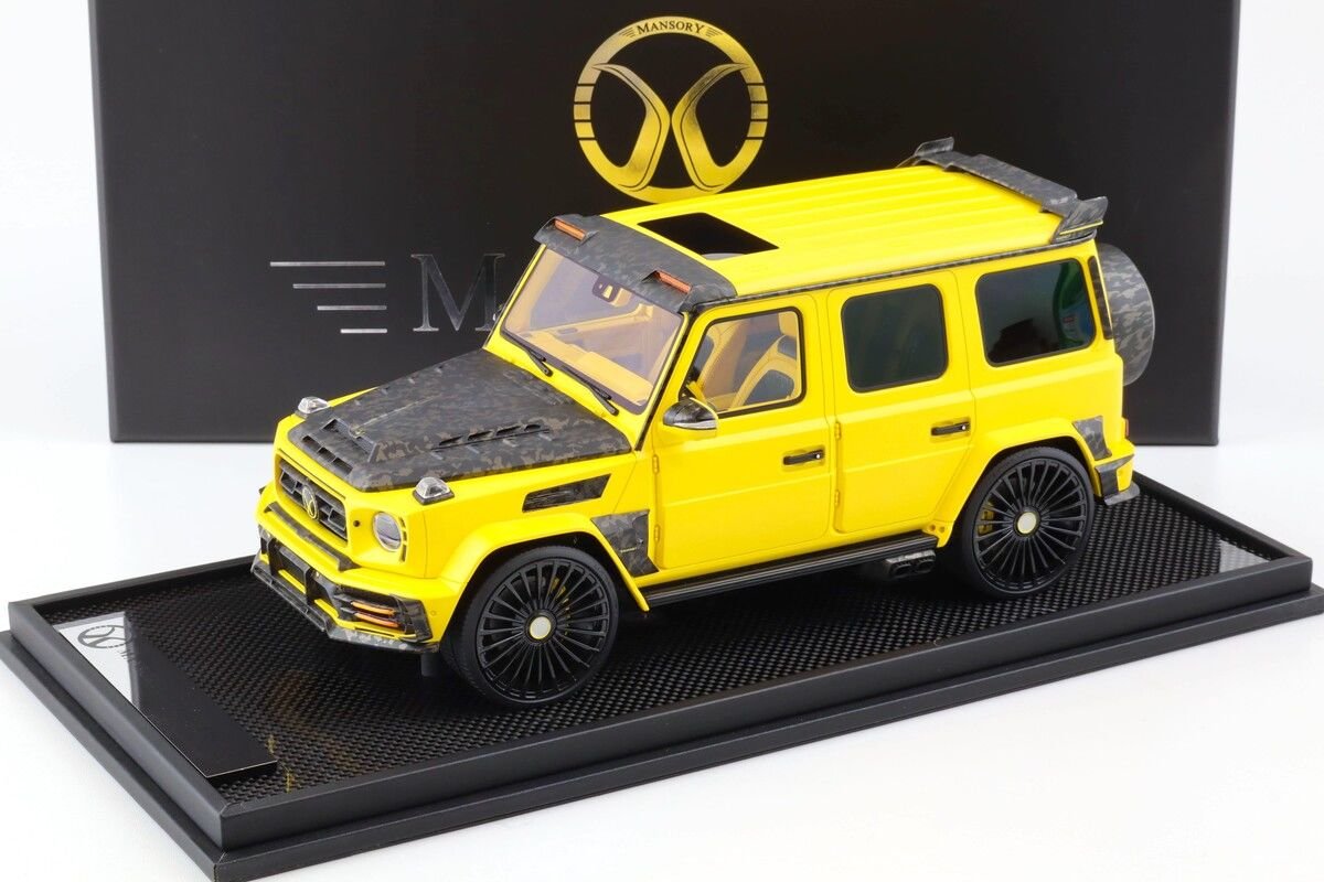 1:18 Mercedes-AMG G63 MANSORY Yellow Camouflage -Timothy Pierre