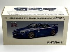 1:18 Nissan Skyline GT-R R34 Nismo Sport Resetting Diecast - Autoart