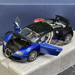 1:18 Bugatti Veyron 16.4 Production Car Black Blue - AutoArt