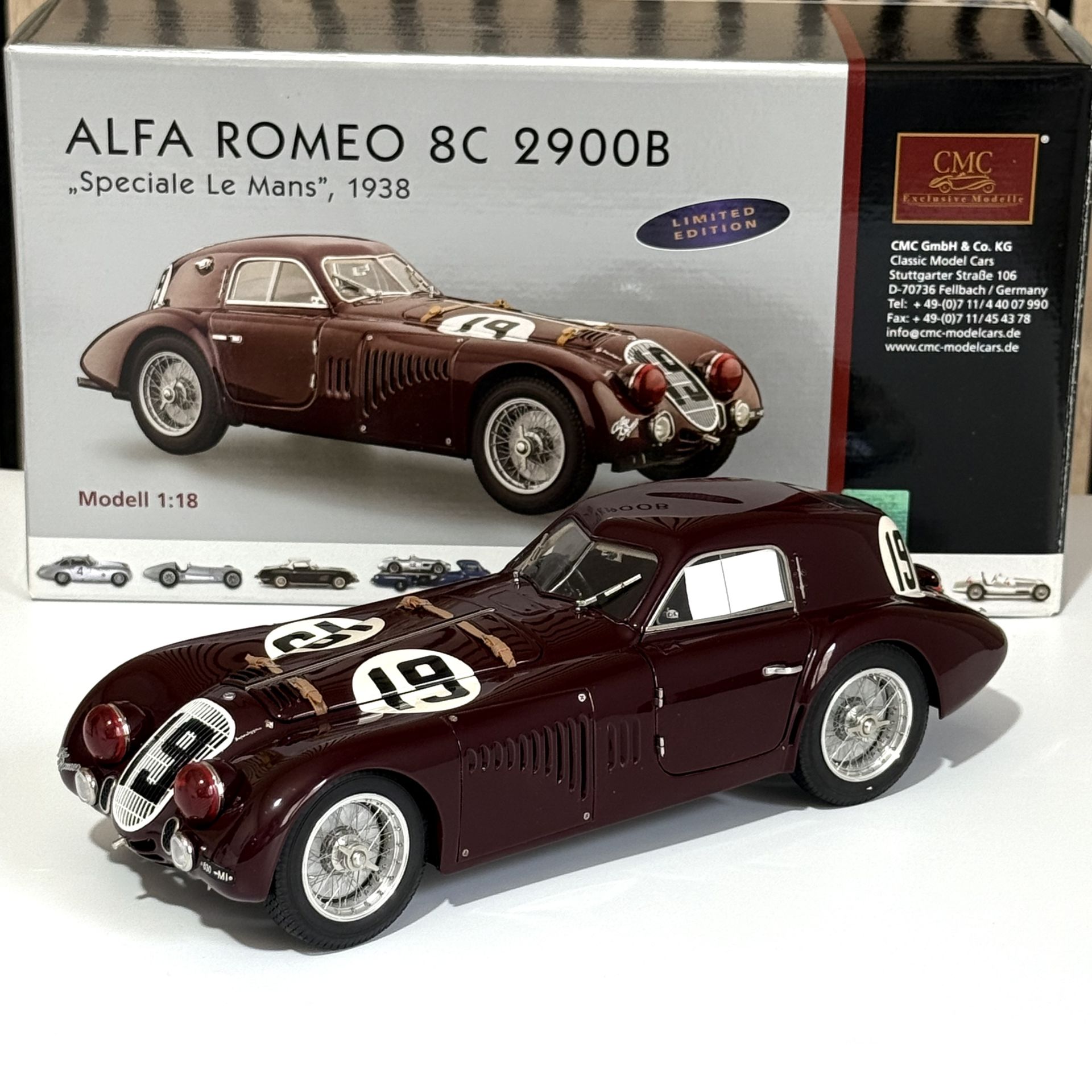 1:18 Alfa Romeo 8C 2900 Speciale Le Mans 1938 - CMC Model