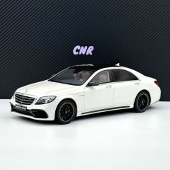 1:18 Mercedes-Benz S63 AMG W222 Facelift Diamond White - GT Spirit
