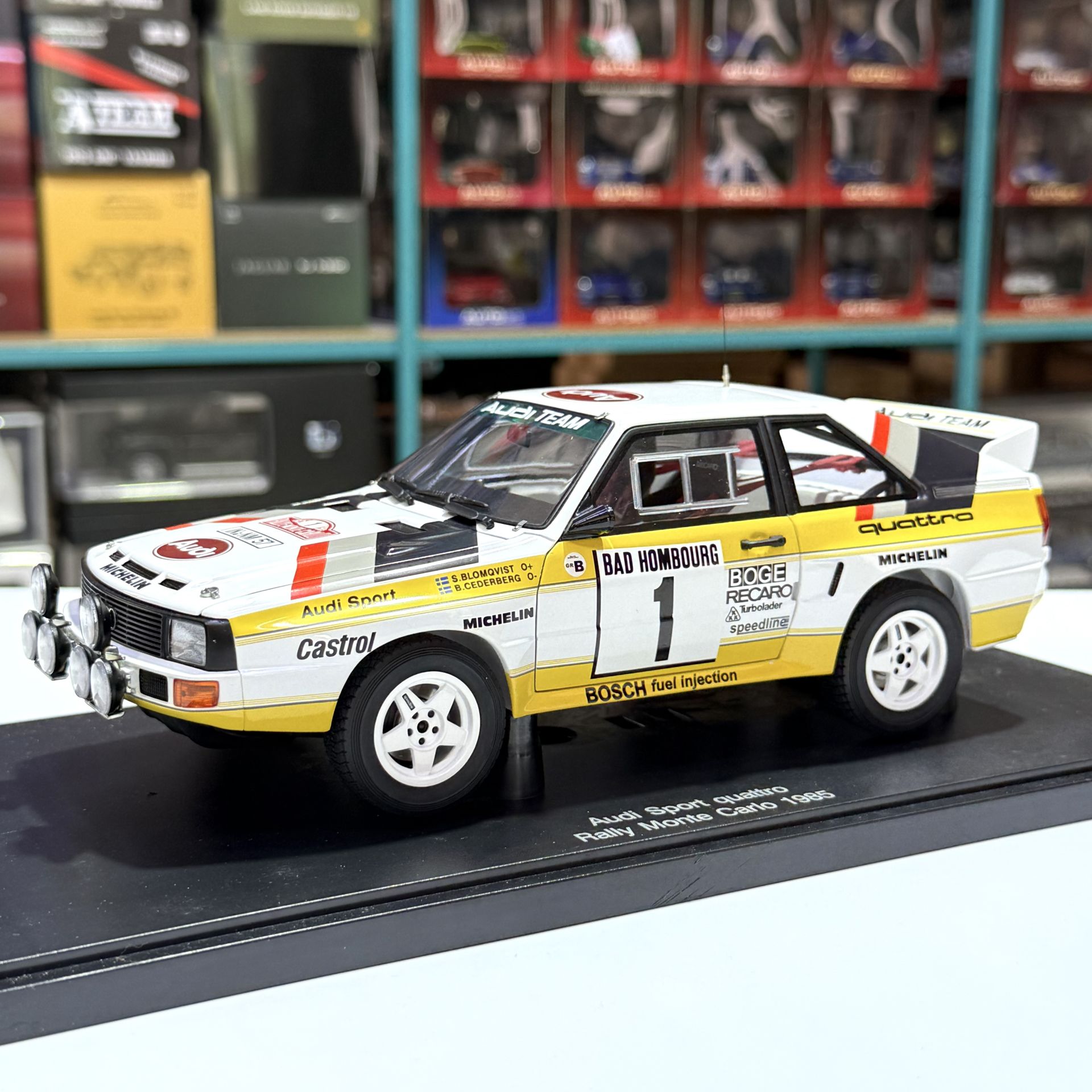 1:18 AUDI Sport Quattro Monte Carlo 1985 Blomqvist - Autoart