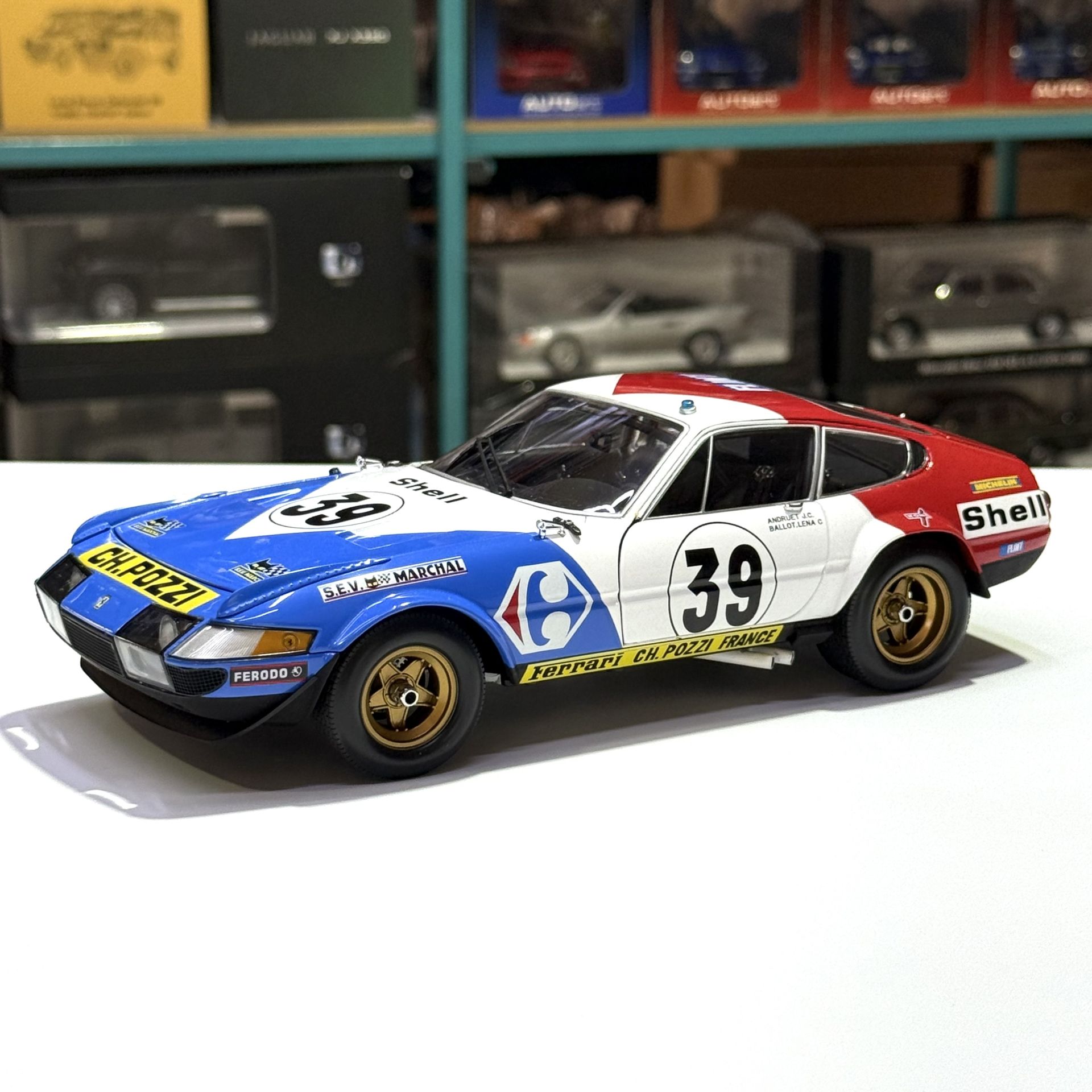 1:18 Ferrari 365 GTB/4 V12 Le Mans 1972 Class Winner - Kyosho