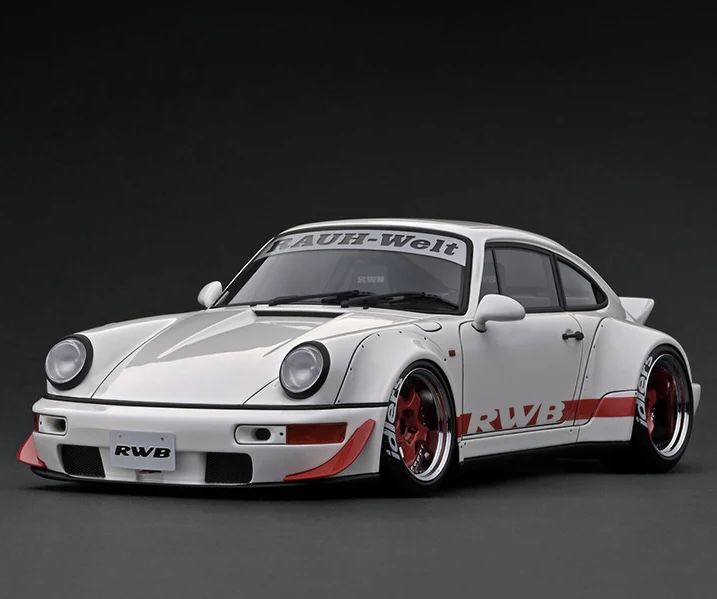 1:18 Porsche 911 964 RWB White Ducktail - Ignition Model