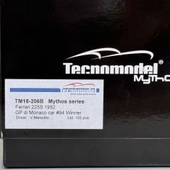 1:18 Ferrari 225S Monaco GP Winner 1952 Marzotto - Tecnomodel