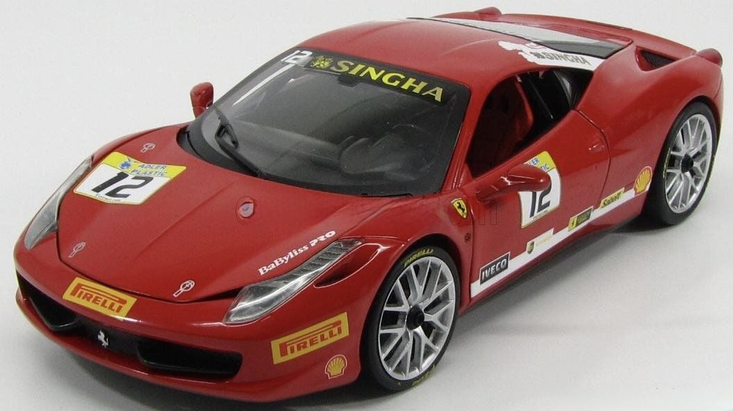1:18 Ferrari 458 Italia Challenge 2012 Red - Hot Wheels