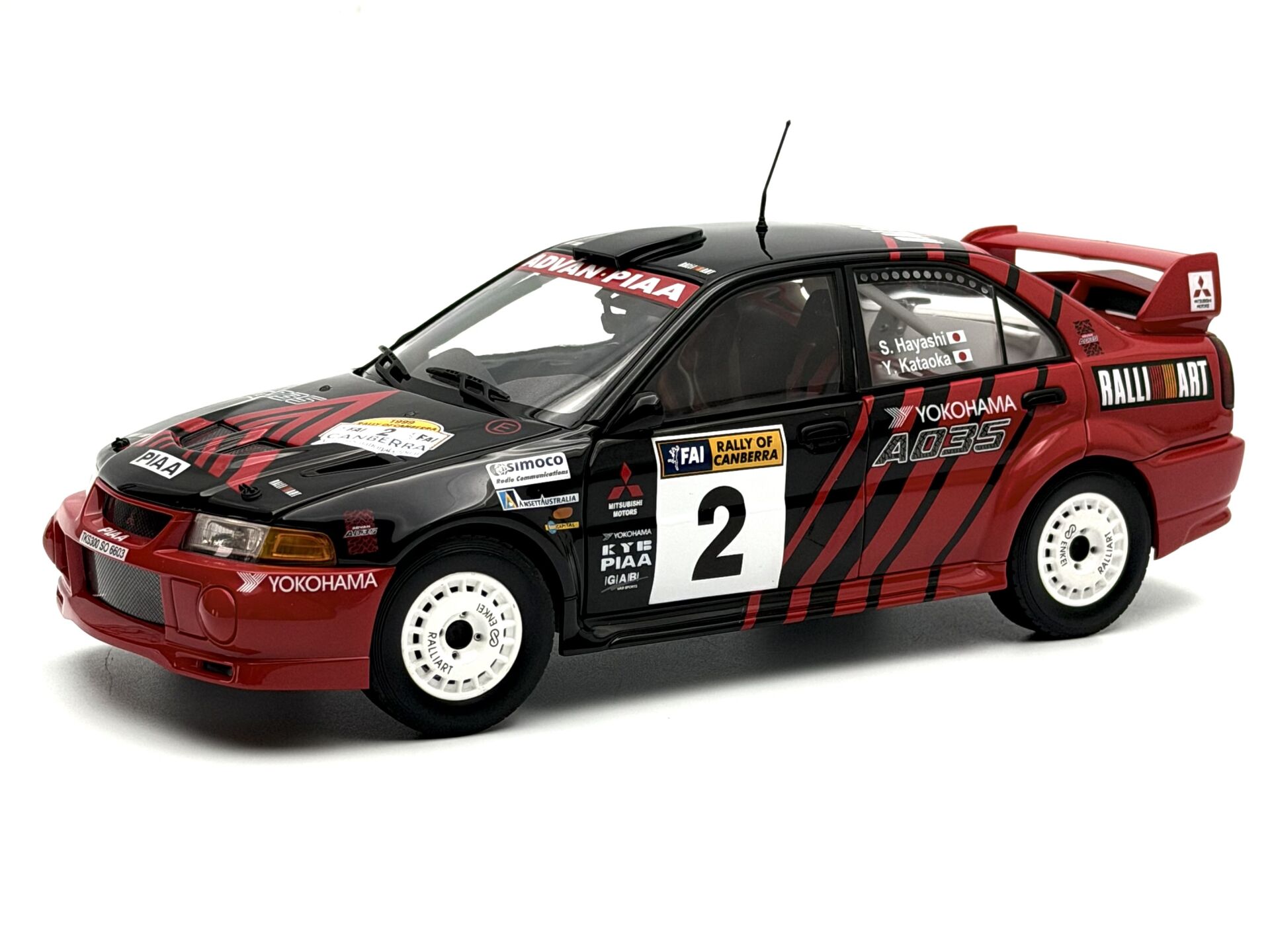 1:18 Mitsubishi Lancer Evo 6 Canberra Australia Winner 1999 - Autoart