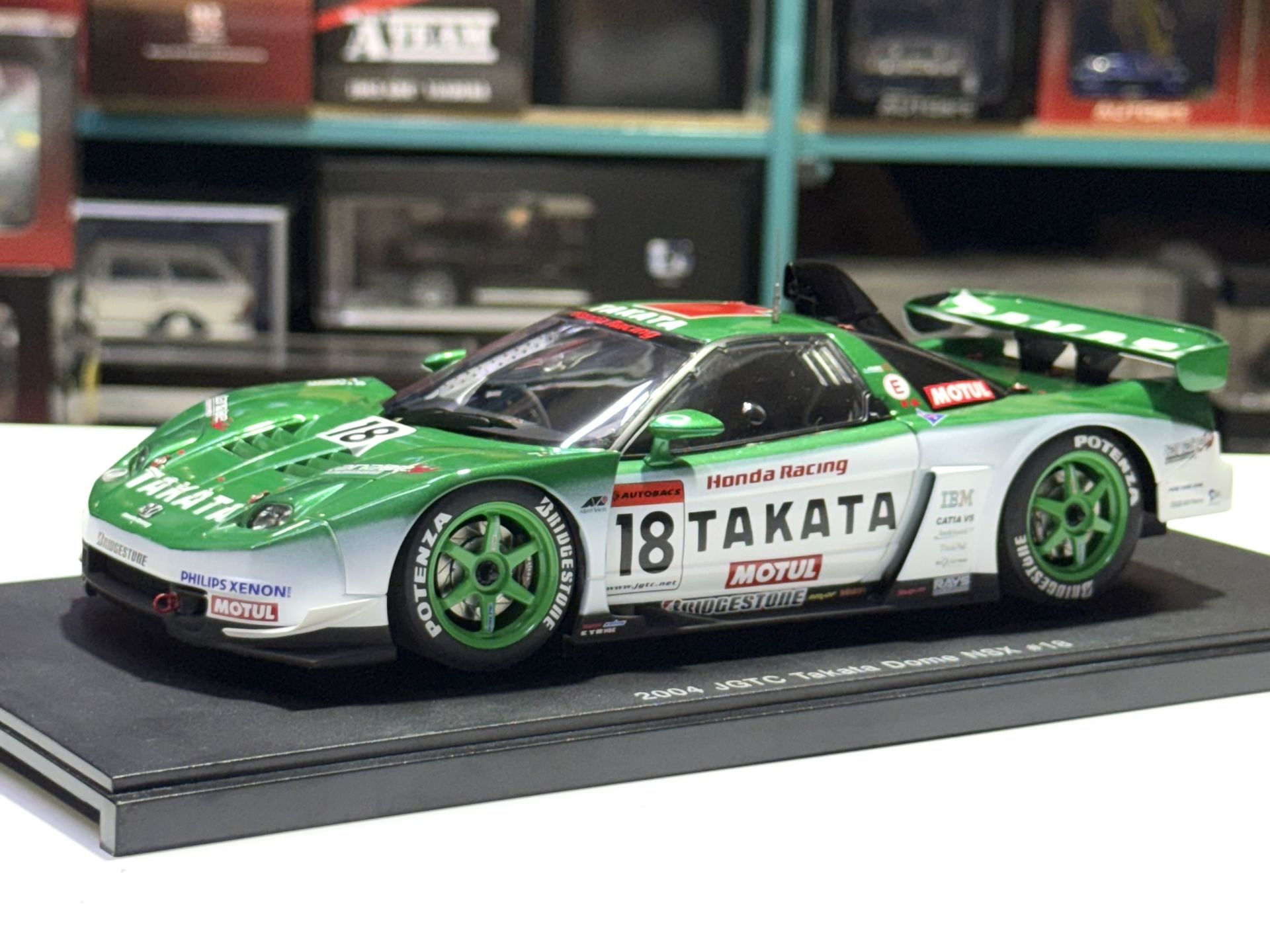 1:18 Honda NSX JGTC 2004 TAKATA DOME #18 Green - Autoart