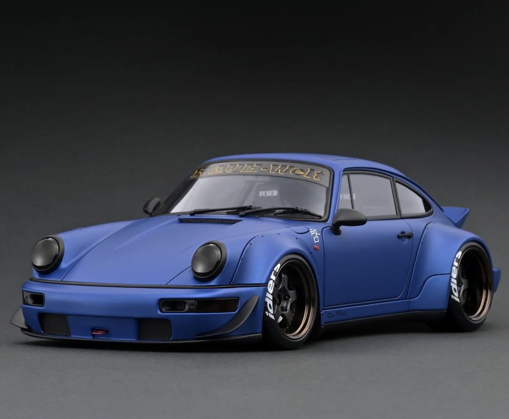 1:18 Porsche 911 RWB 964 Matte Blue IG2461 - Ignition Model