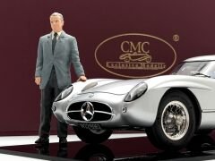 1:18 Mercedes-Benz 300 SLR Uhlenhaut 1955 Blue Interior & Figure- CMC