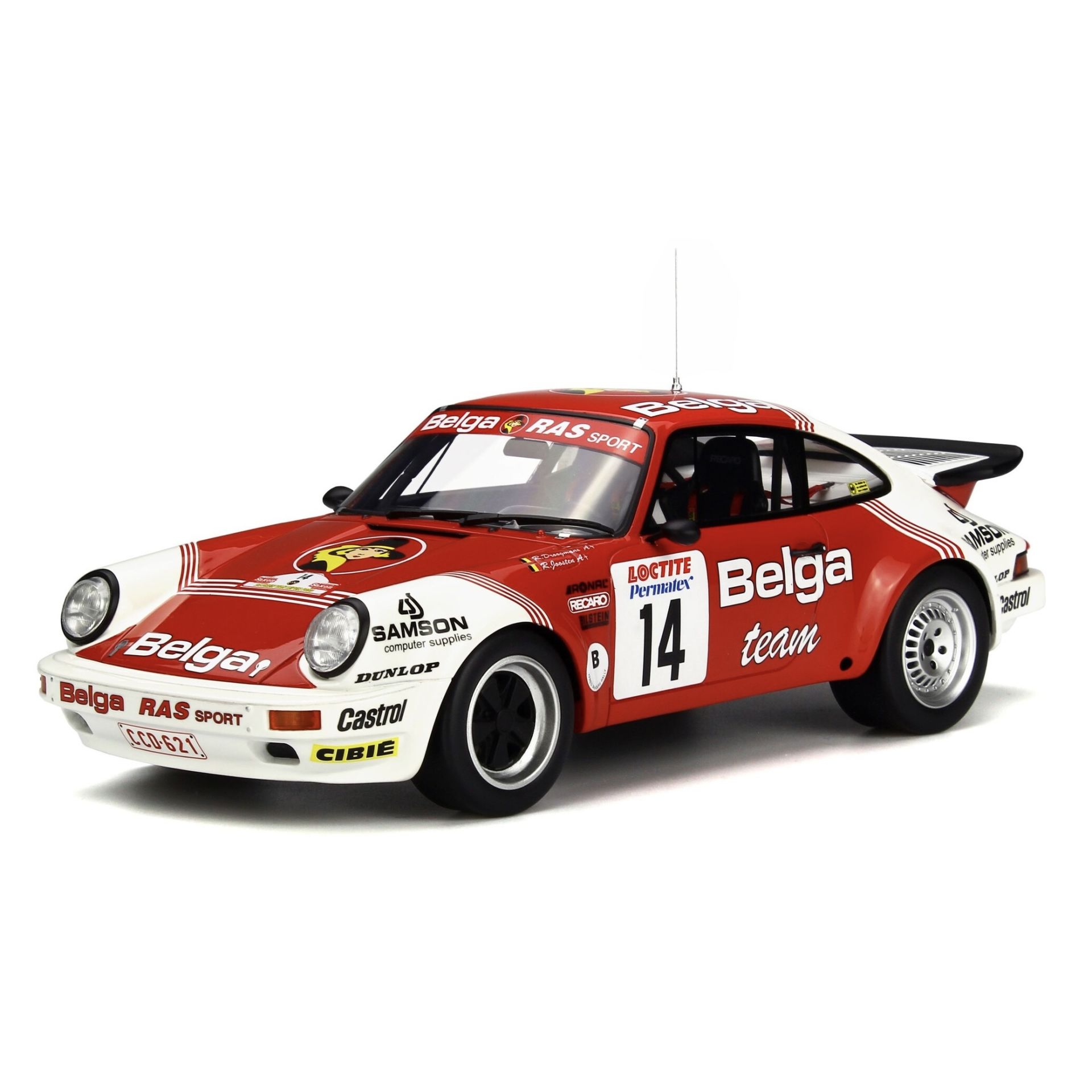 1:18 Porsche 911 SC RS Rally d'Ypres 1985 BELGA - GTSpirit