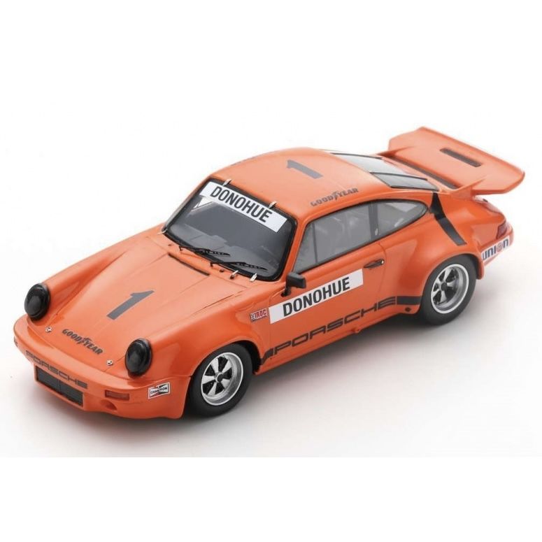 1:18 Porsche 911 RS 3.0 IROC Champions 1975 Winner Donohue - Spark