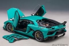 1:18 Lamborghini Aventador SVJ Blu Glauco 2018 - Autoart