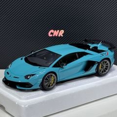 1:18 Lamborghini Aventador SVJ Blu Glauco 2018 - Autoart