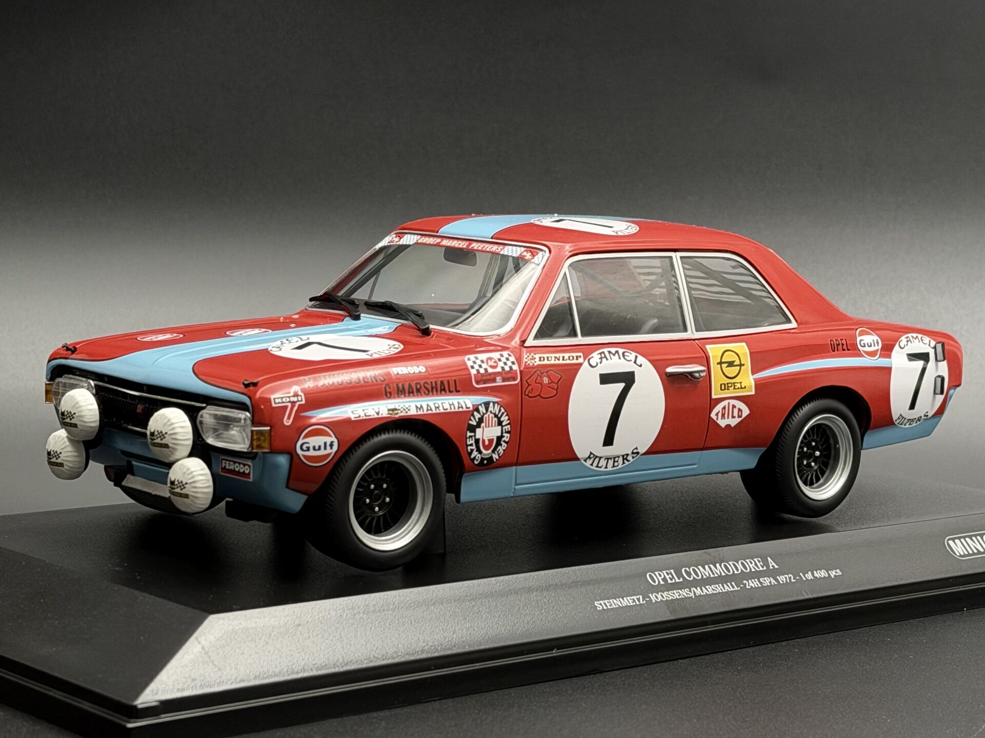 1:18 Opel Commodore 24H SPA 1972 GULF Team - Minichamps
