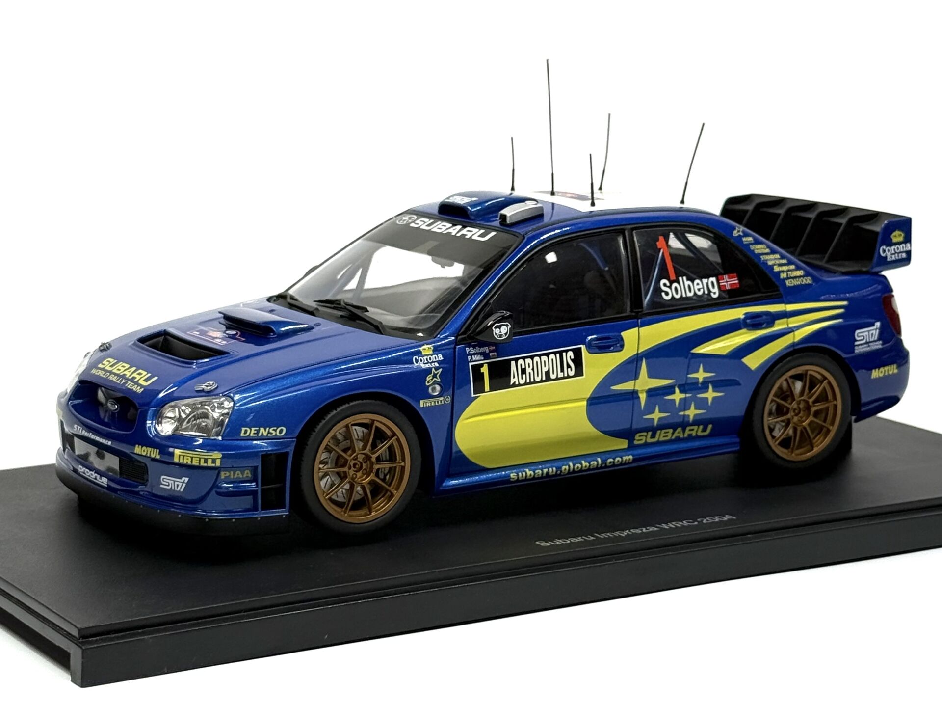1:18 Subaru New Age Impreza 2004 Winner Acropolis Solberg - Autoart