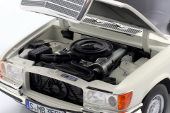 1:18 Mercedes-Benz 350 SEL W116 White 1979 - Norev Dealer