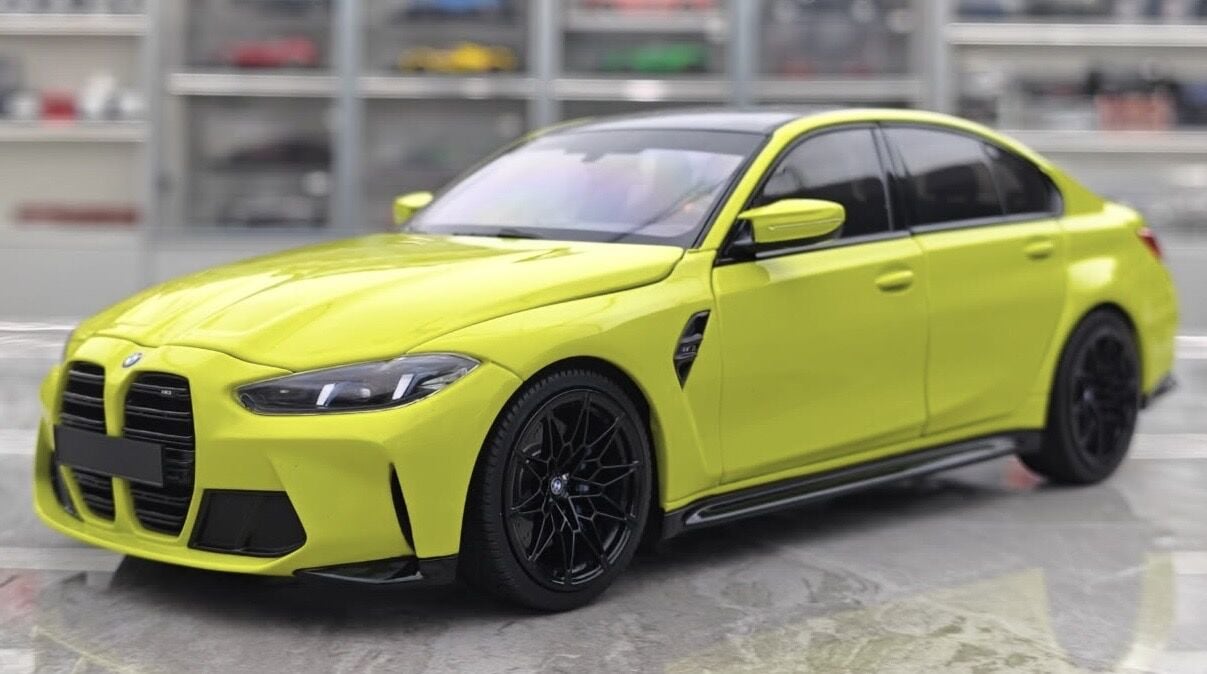 1:18 BMW M3 G80 Sao Paulo Yellow 2024 - Minichamps
