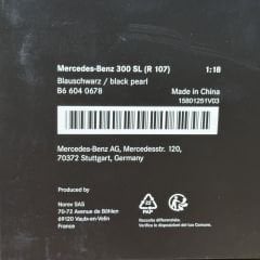 1:18 Mercedes-Benz 300SL R107 Black 1985 - Norev