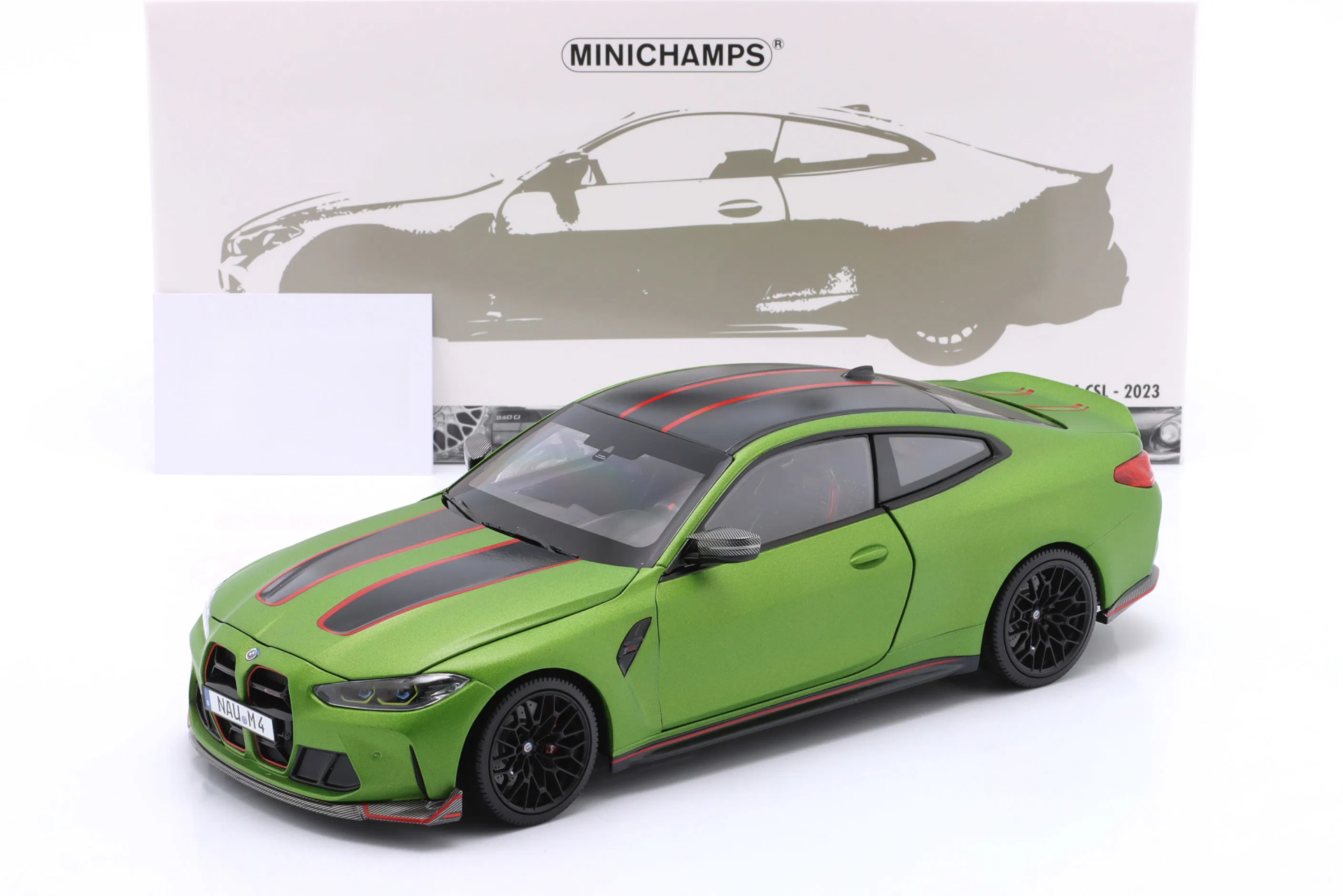 1:18 BMW M4 CSL G82 Matt Green 2022 - Minichamps