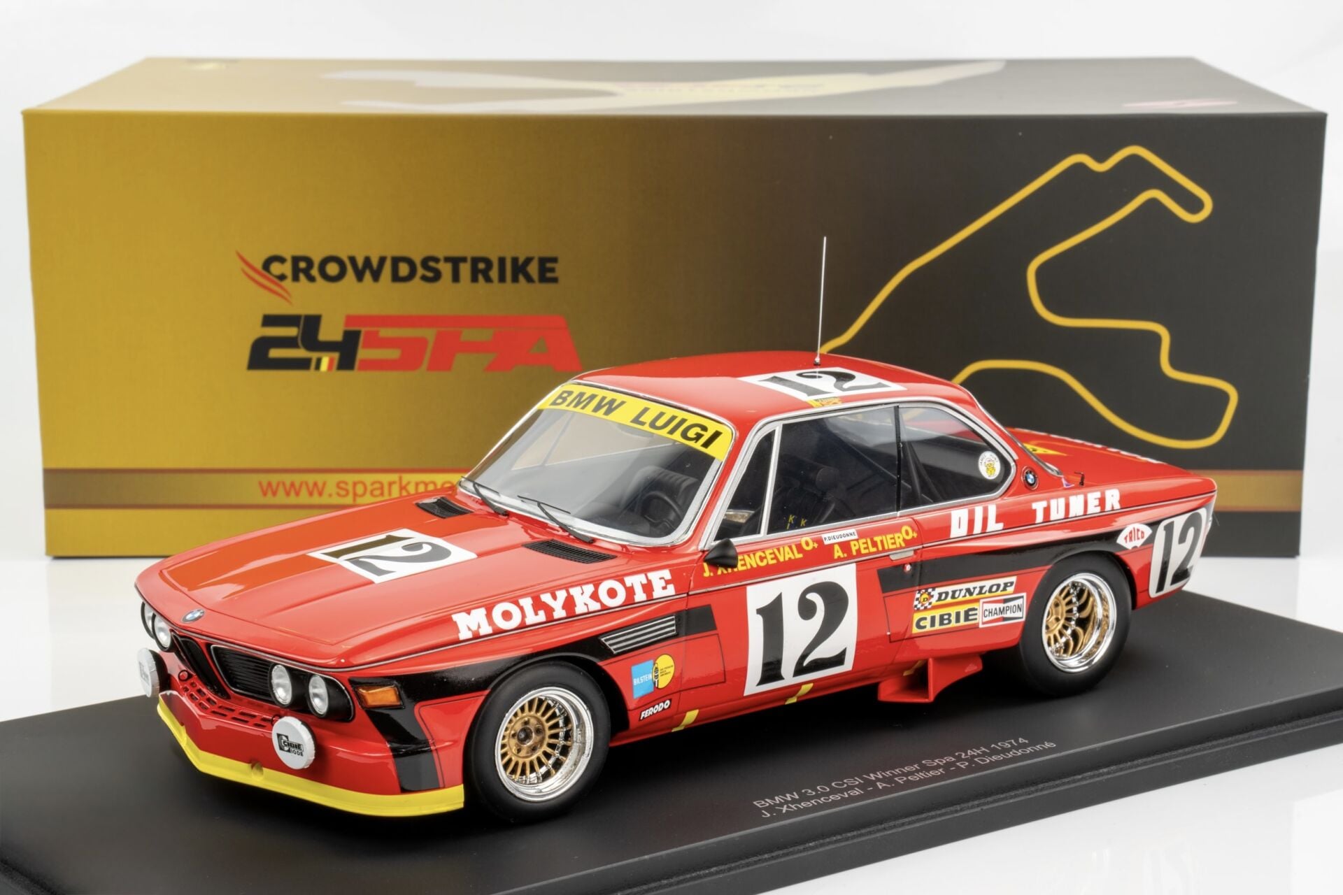 1:18 BMW 3.0 CSi 1974 24H Spa Winner  - Spark