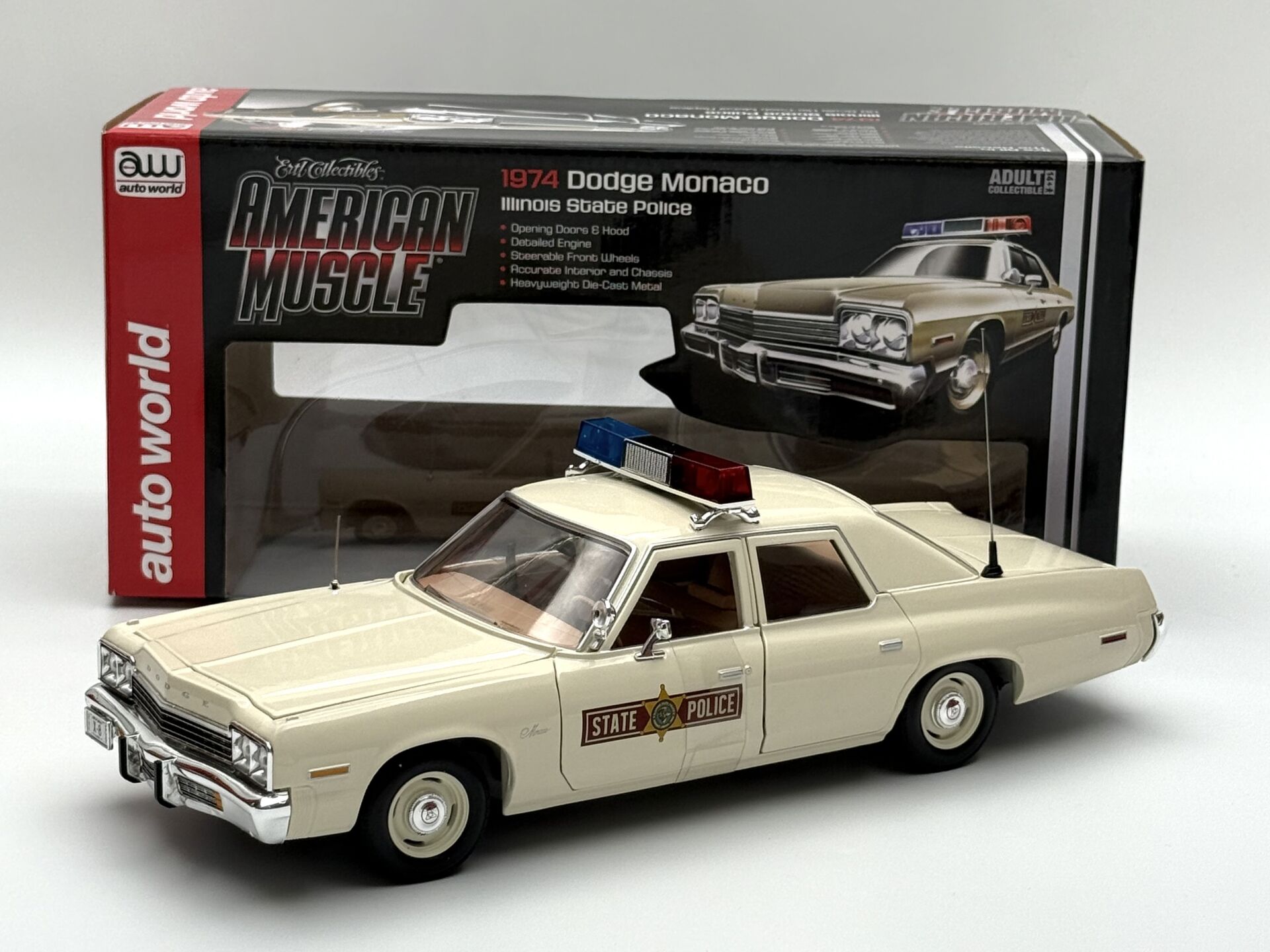 1:18 Dodge Monaco Illinois State Police 1974 - Auto World