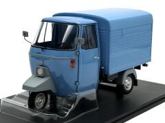 1:18 Ape Piaggio P501 Van Closed Blue Triportör - Mitica