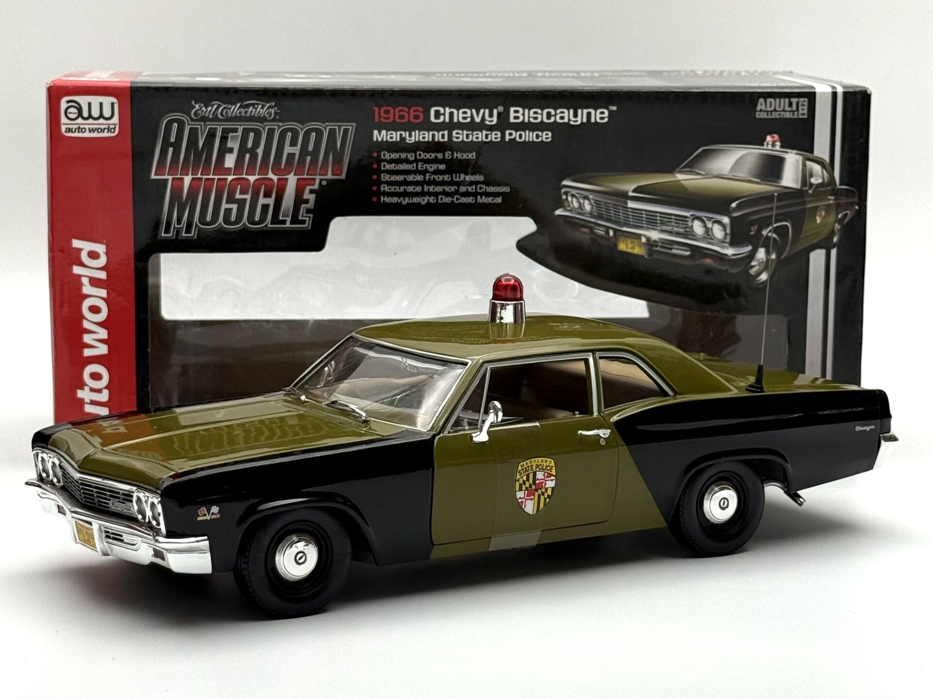 1:18 Chevy Biscayne Maryland State Police 1966 - Auto World