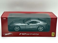 1:18 Ferrari F12 Berlinetta 2012 Grey Met - Hot Wheels