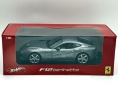 1:18 Ferrari F12 Berlinetta 2012 Grey Met - Hot Wheels
