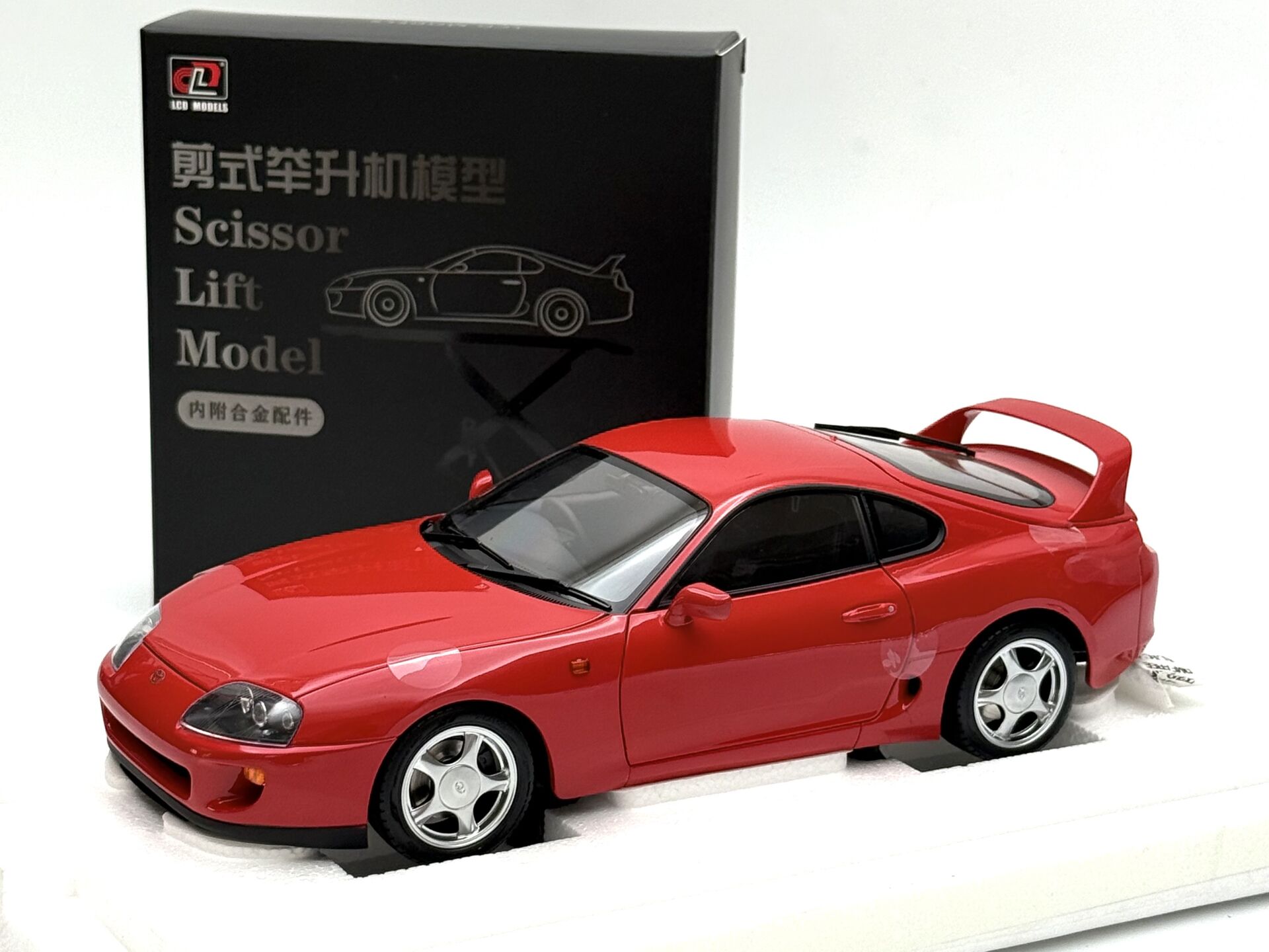 1:18 Toyota Supra A80 Mk4 RHD Red 1993 Lift Set - LCD Model