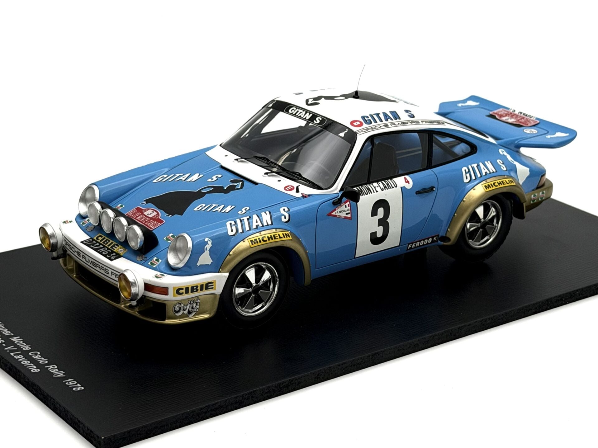 1:18 Porsche 911 SC Gitanes 1978 Monte Carlo Winner - Spark