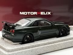 1:18 Nissan Skyline GT-R R34 Dark Green Customized - Motorhelix