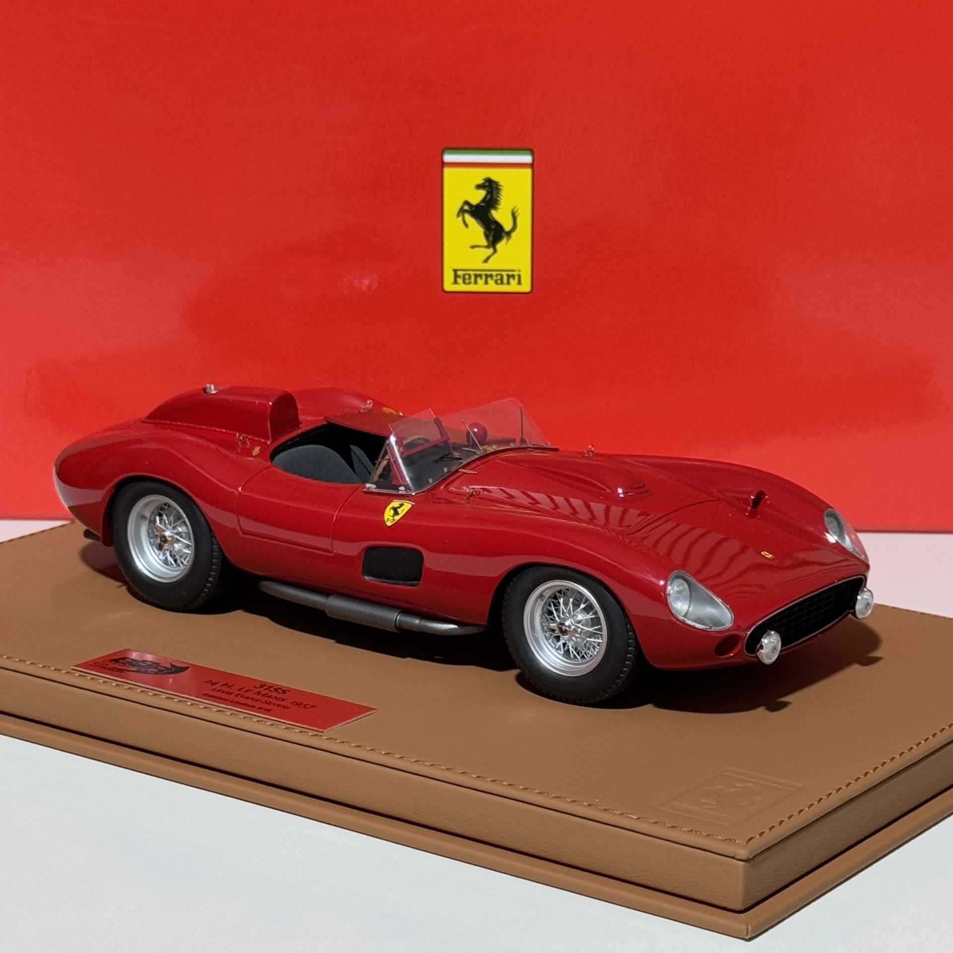 1:18 Ferrari 315 S 24H Le Mans 1957 Rosso Corsa 9 Lİmited - BBR Deluxe