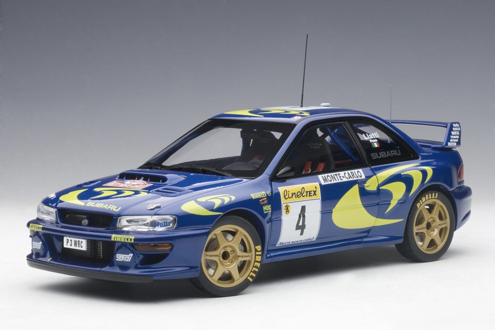 1:18 Subaru Impreza WRC Monte Carlo Winner 1997 Liatti - Autoart