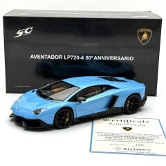 1:18 Lamborghini Aventador LP720-4 50.Yıl Blue 74682 - Autoart Signature